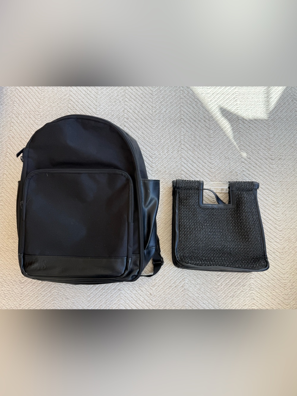 Beis Set: Travel Backpack and Crossbody Purse